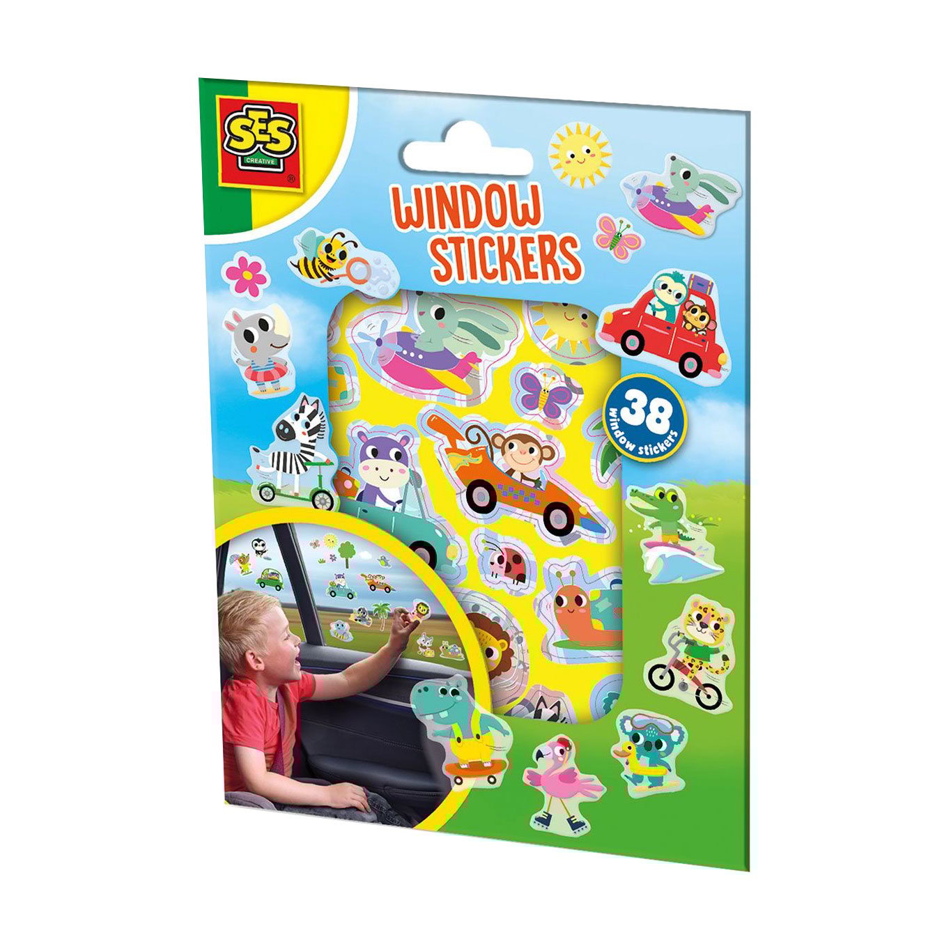 

Набір наліпок на вікна Ses Creative Веселі тварини, від 3 років, 38 шт (02306S)