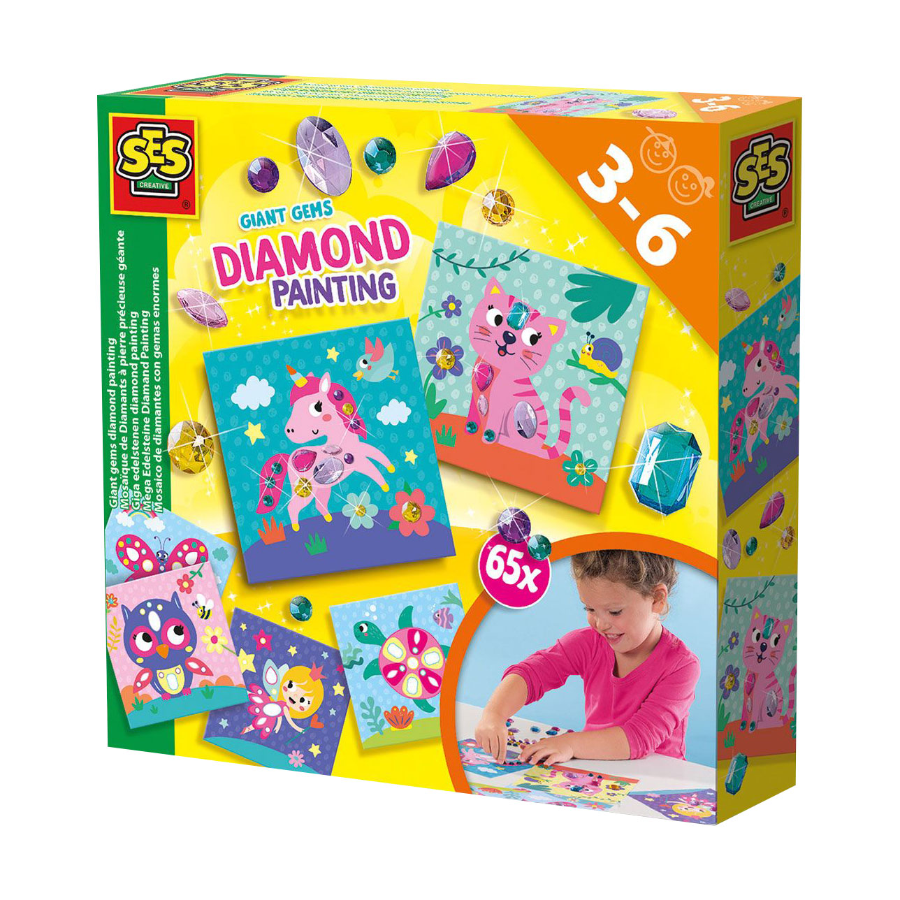 

Набір для творчості Ses Creative Велетенські кристали, від 3 років, з алмазною мозаїкою, 71 елемент (14027S)