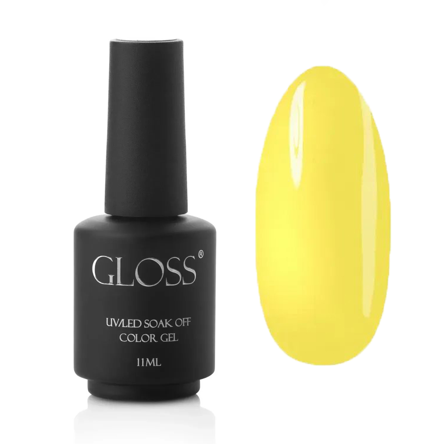 

Люмінесцентний гель-лак для нігтів Gloss UV/LED Soak Off Color Gel, Yellow Elf, 11 мл