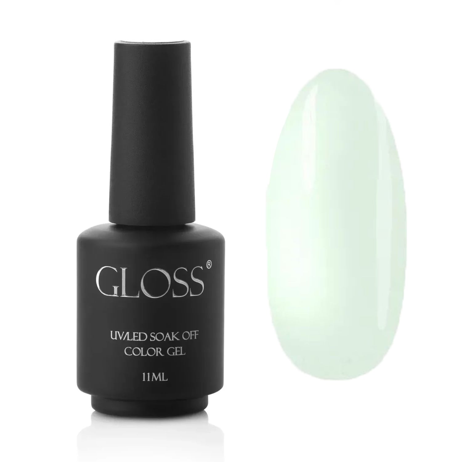 

Люмінесцентний гель-лак для нігтів Gloss UV/LED Soak Off Color Gel, Mint Elf, 11 мл