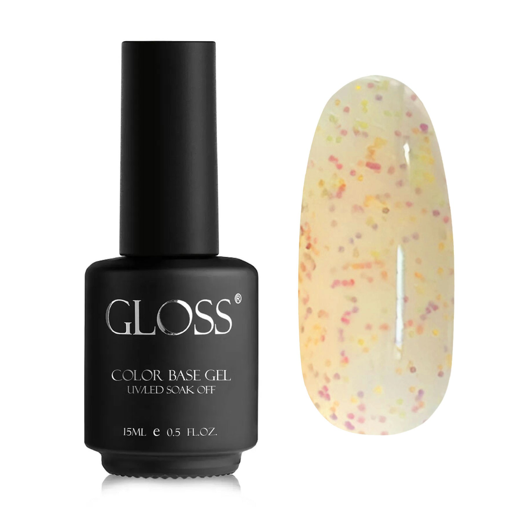 

База для гель-лаку Gloss Yogurt Base, Lemon Sorbet, 15 мл
