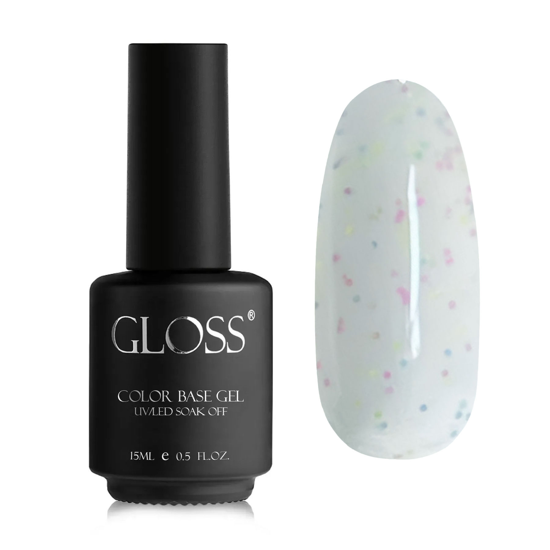 

База для гель-лаку Gloss Yogurt Base, Cotton Candy Dust, 15 мл
