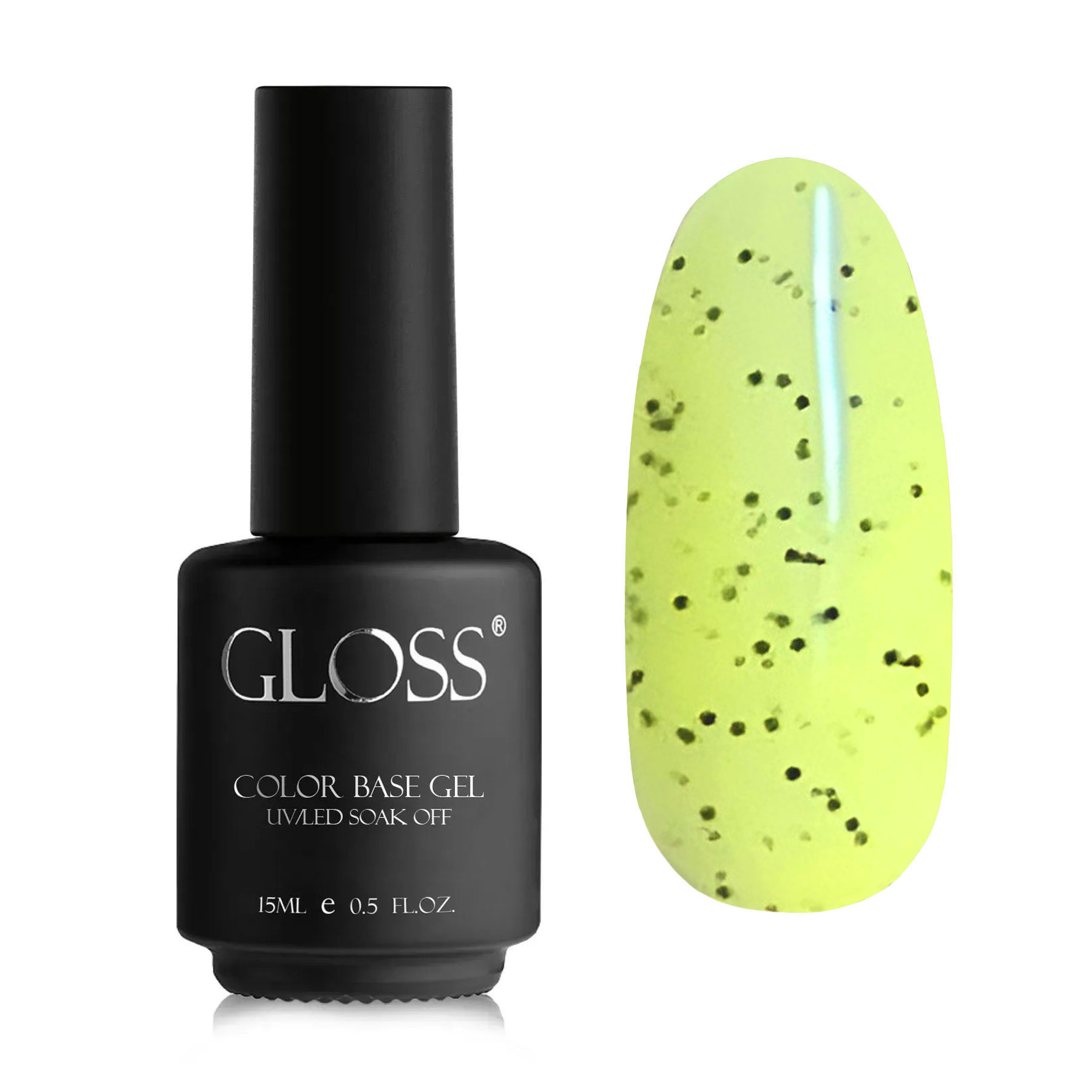 

База для гель-лаку Gloss Yogurt Base, Neon Kiwi, 15 мл