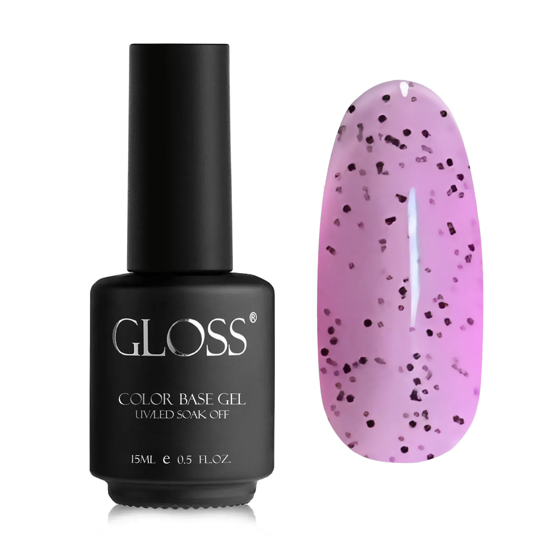 

База для гель-лаку Gloss Yogurt Base, Plum Spot, 15 мл