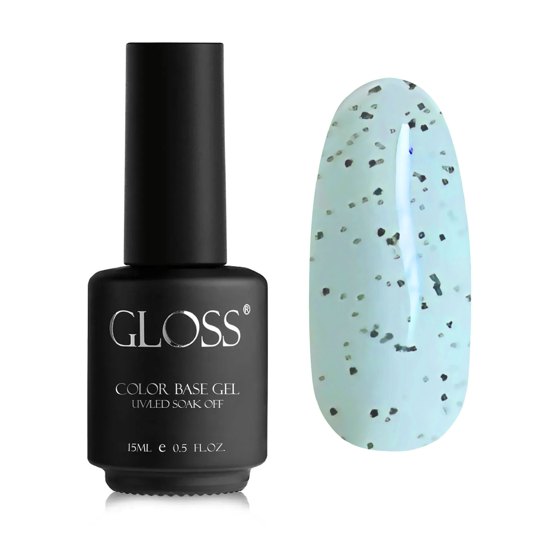 

База для гель-лаку Gloss Yogurt Base, Baby Blue Mist, 15 мл