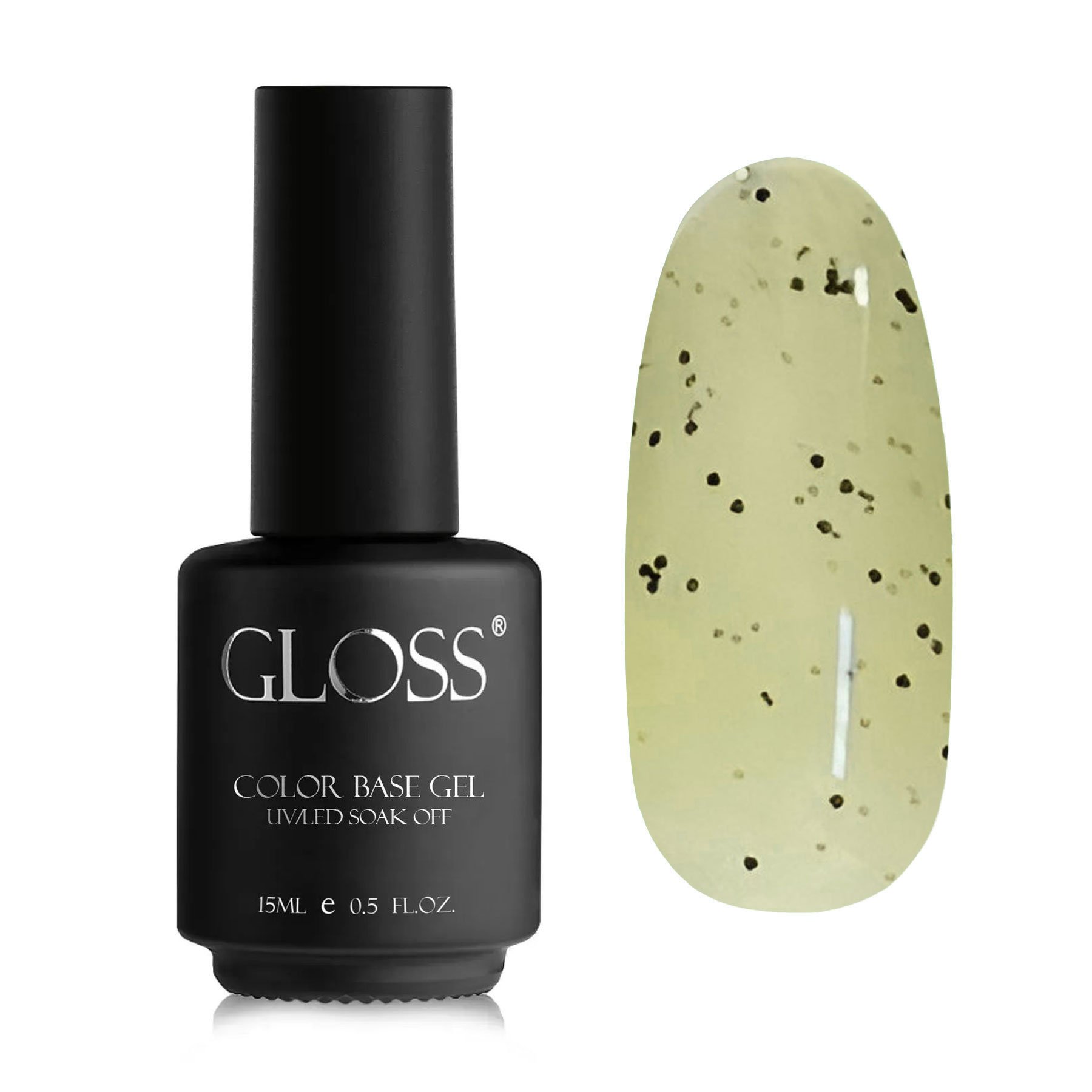 

База для гель-лаку Gloss Yogurt Base, Olive Pebble, 15 мл