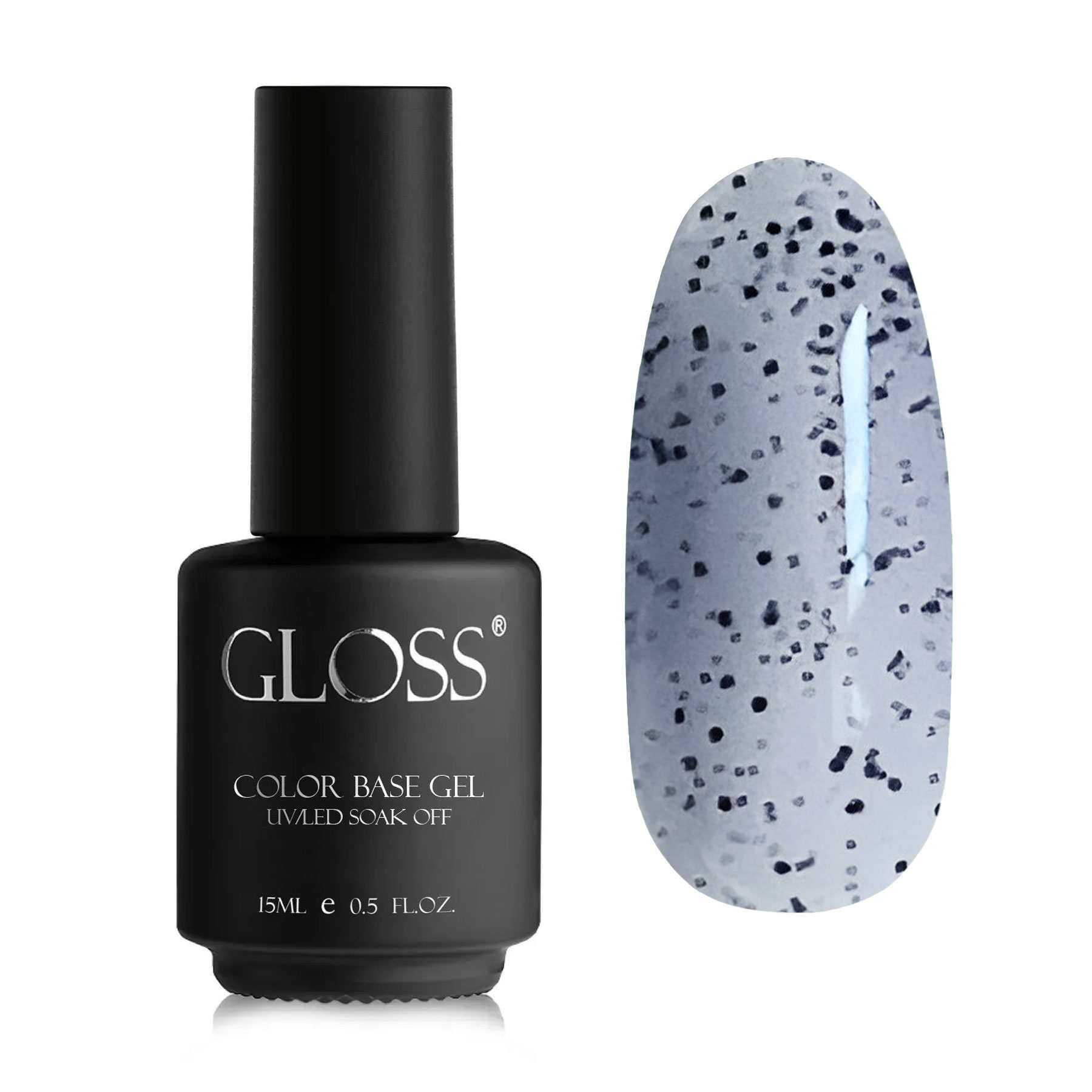 

База для гель-лаку Gloss Yogurt Base, Granite Gray, 15 мл
