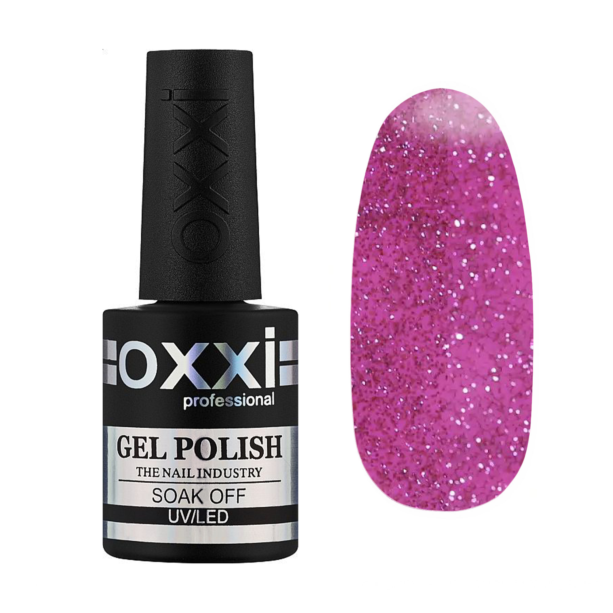 

Камуфлювальна база для гель-лаку Oxxi Professional Electric Base з шимерами 04 Рожева, 10 мл