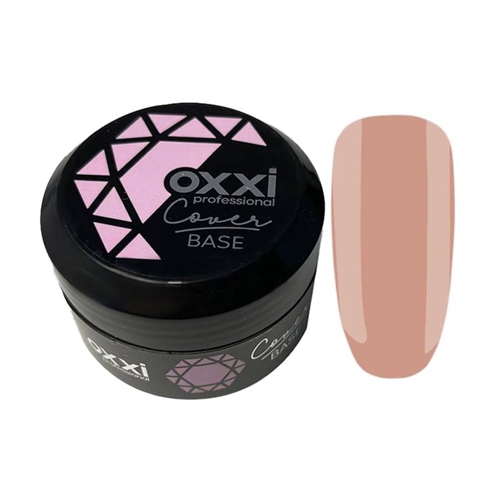 

Камуфлювальна база-коректор для гель-лаку Oxxi Professional Cover Base 27 Бежево-рожева нюдова, 30 мл