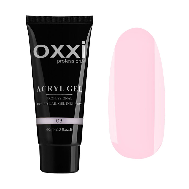 

Акрил-гель для нігтів Oxxi Professional Acryl Gel 03 Холодний рожевий, 60 мл