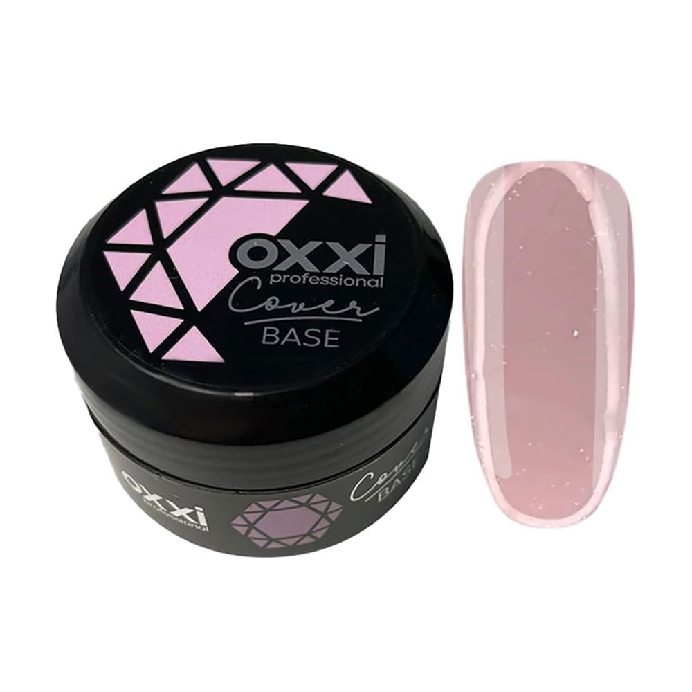 

Камуфлювальна база-коректор для гель-лаку Oxxi Professional Cover Base 36 Нюдова з мікроблиском, 30 мл