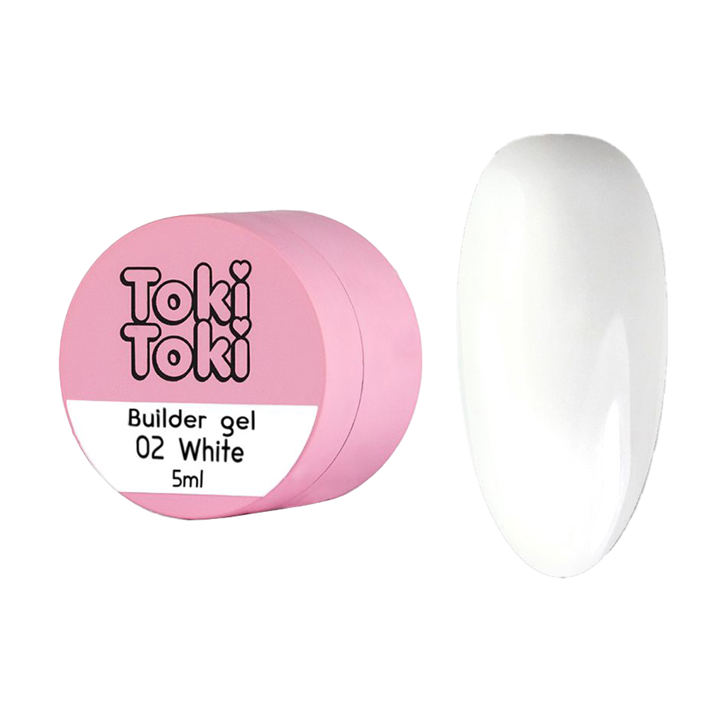 

Гель для нарощування нігтів Toki Toki Builder Gel 02 White, 5 мл