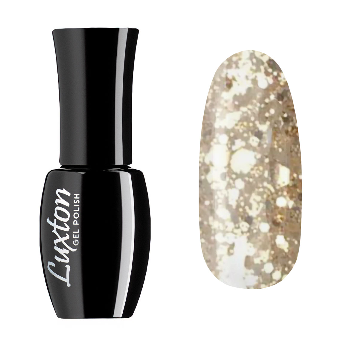 

Гель-лак для нігтів Luxton Gel Polish 070 Бронзово-золотисті конфеті та блискітки, 10 мл
