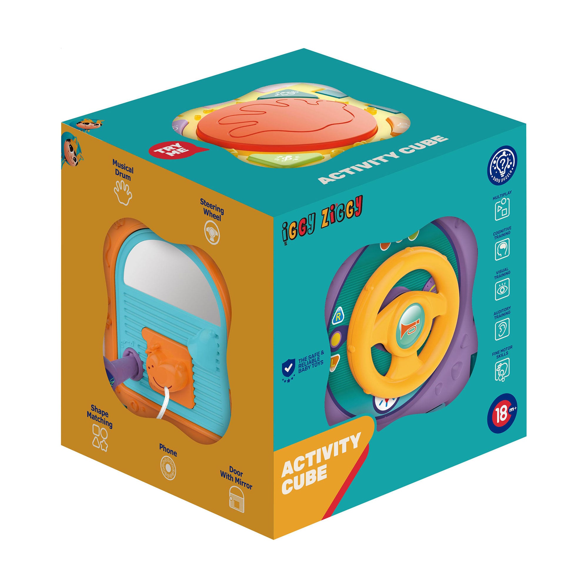 

Розвивальна іграшка Iggy Ziggy Мультикуб, різнокольоровий, від 1.5 року (HE0530)