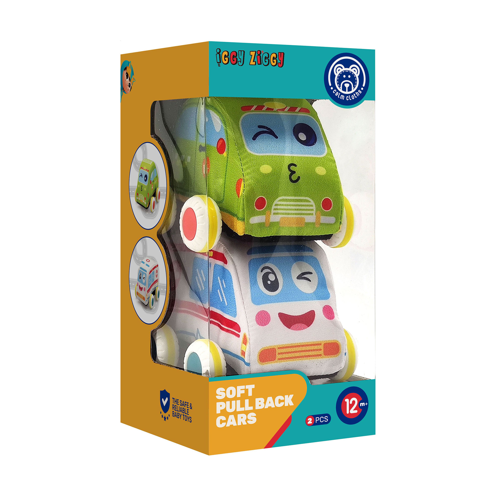 

Розвивальна іграшка Iggy Ziggy М'які машинки, від 1 року, 2 шт (HE0203)