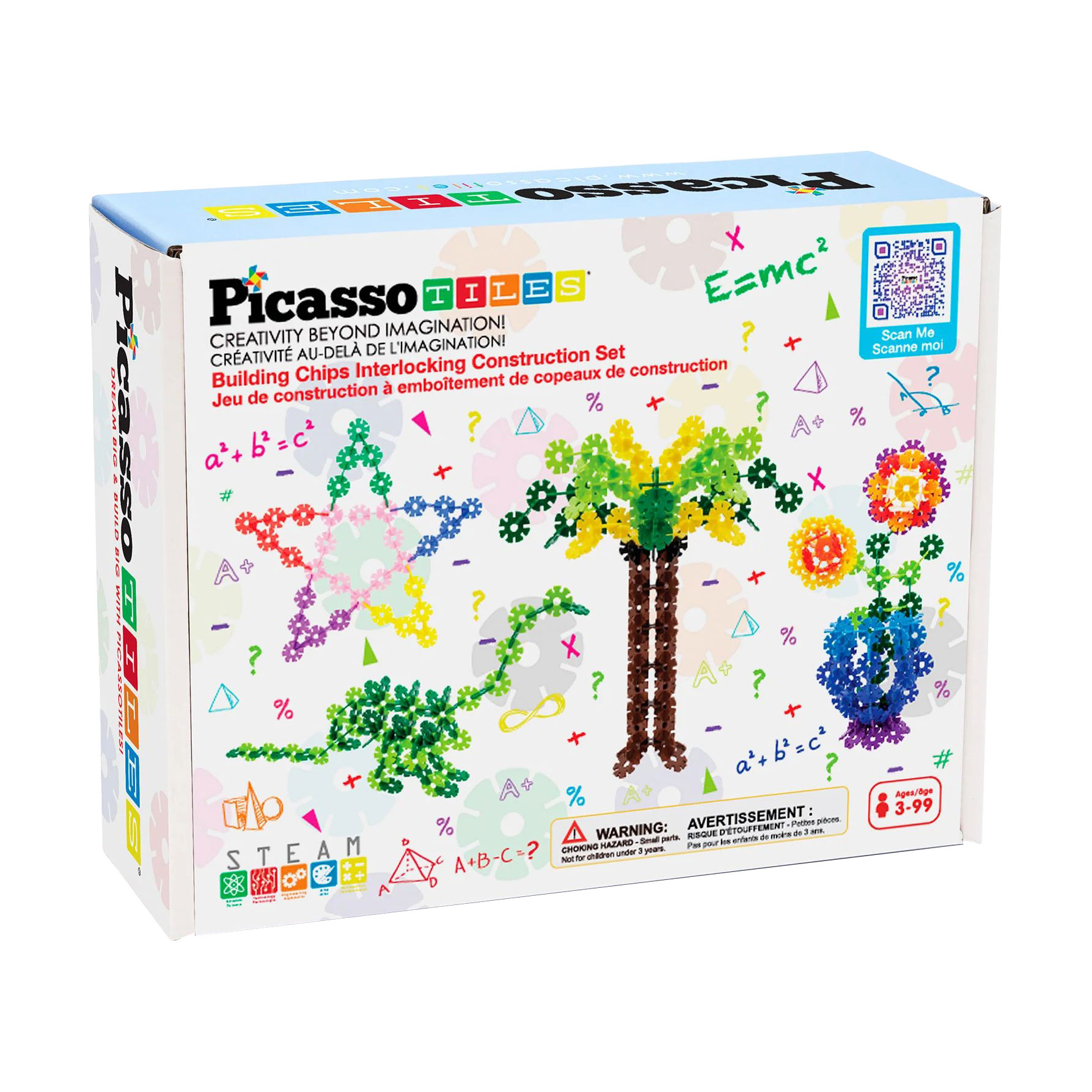 

Конструктор Picasso Tiles Building Construction Toy Interlocking Chips, 600 деталей, від 3 років (PTF60)