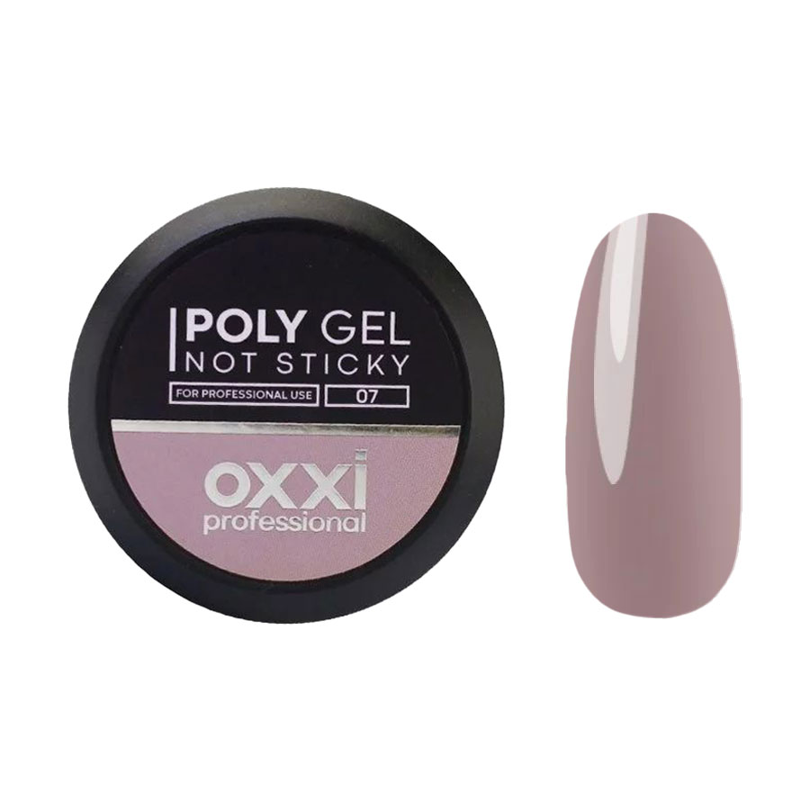 

Полігель для нігтів Oxxi Professional Poly Gel Not Sticky 07, 30 мл