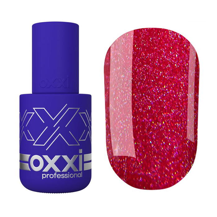 

Гель-лак для нігтів Oxxi Professional 25 Червоно-малиновий з мікроблиском, 10 мл
