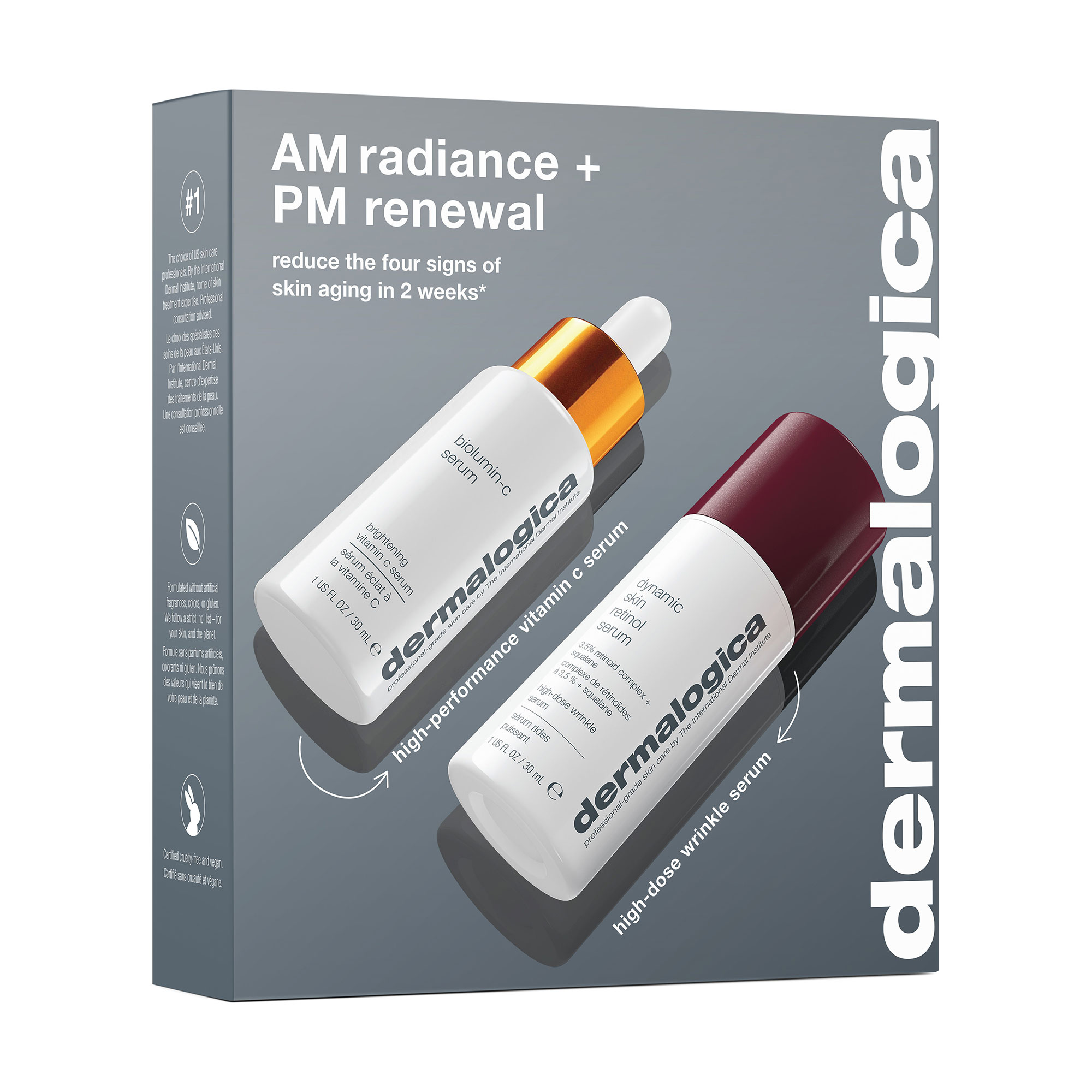 

Набір для догляду за обличчям Dermalogica AM Radiance + PM Renewal Kit (сироватка з вітаміном С, 30 мл + сироватка з ретинолом, 30 мл)