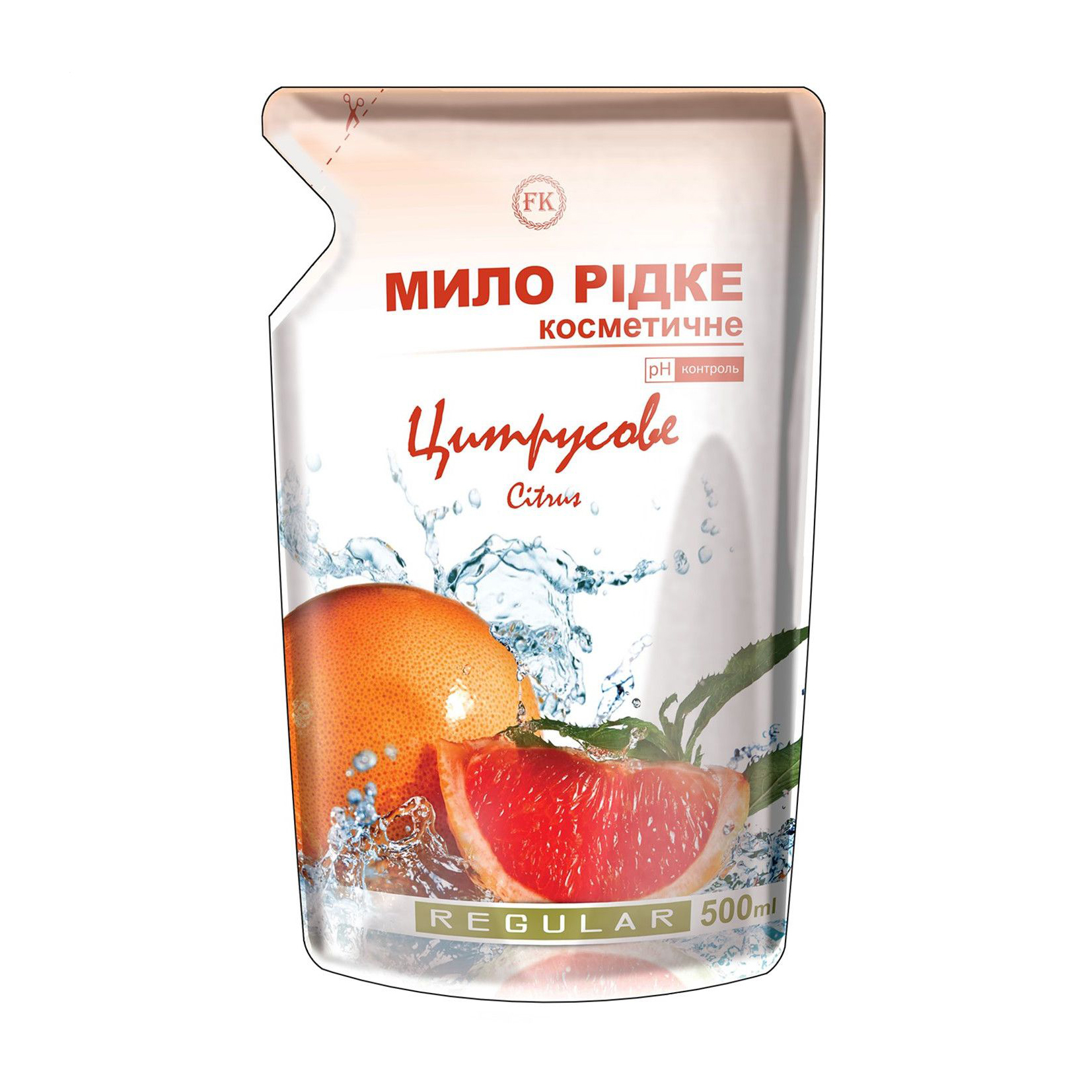 

Мило рідке Regular Цитрусове, 500 мл (дой-пак)