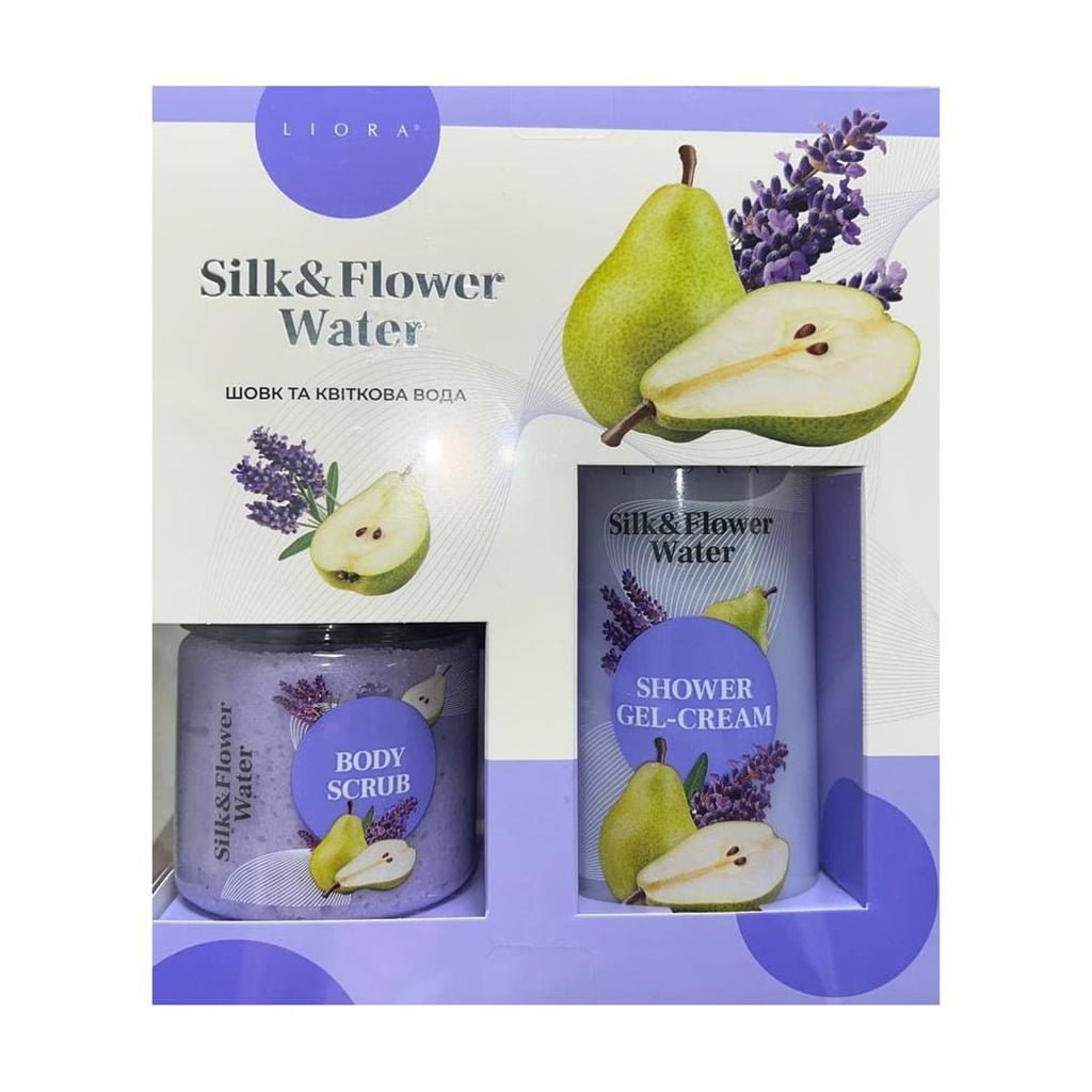 

Набір косметичний для тіла Liora Silk & Flower Water (гель-крем для душу, 250 мл + скраб, 150 мл)
