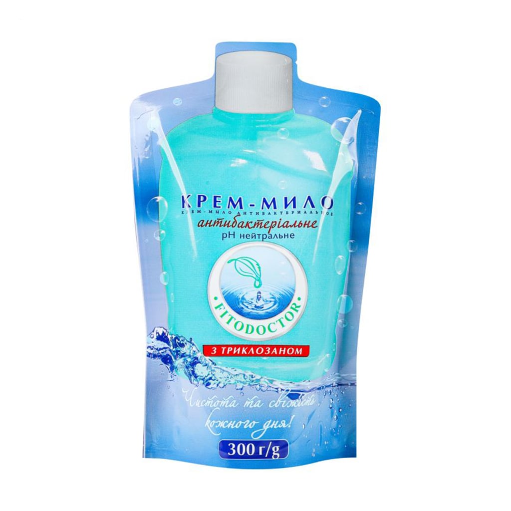 

Антибактеріальне крем-мило Фітодоктор, 300 г (дой-пак)