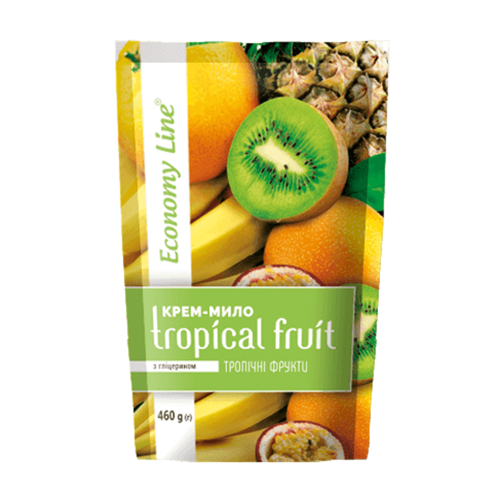 

Крем-мило Economy Line Тропічні фрукти, з гліцерином, 460 г