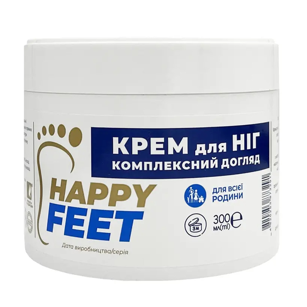 

Крем для ніг Happy Feet Комплексний догляд, для всієї родини, 300 мл