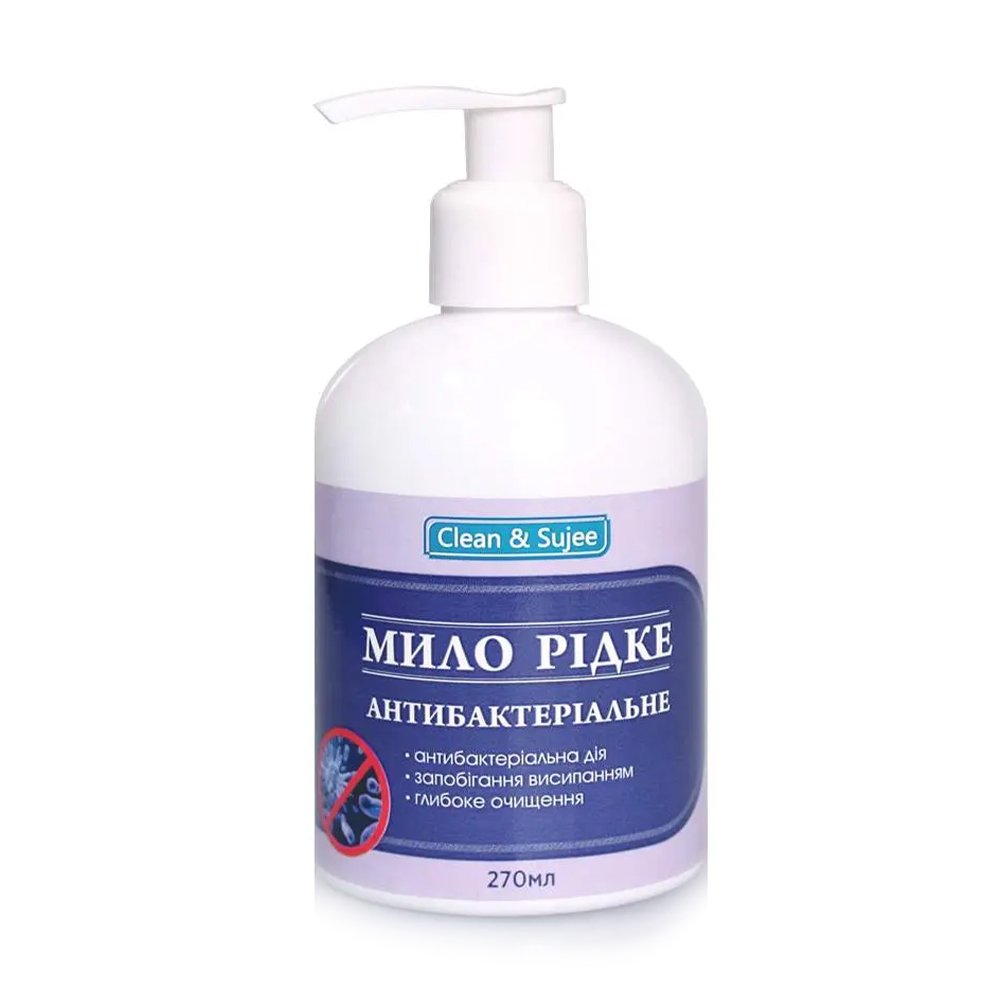 

Рідке мило Clean & Sujee Антибактеріальне, 270 мл