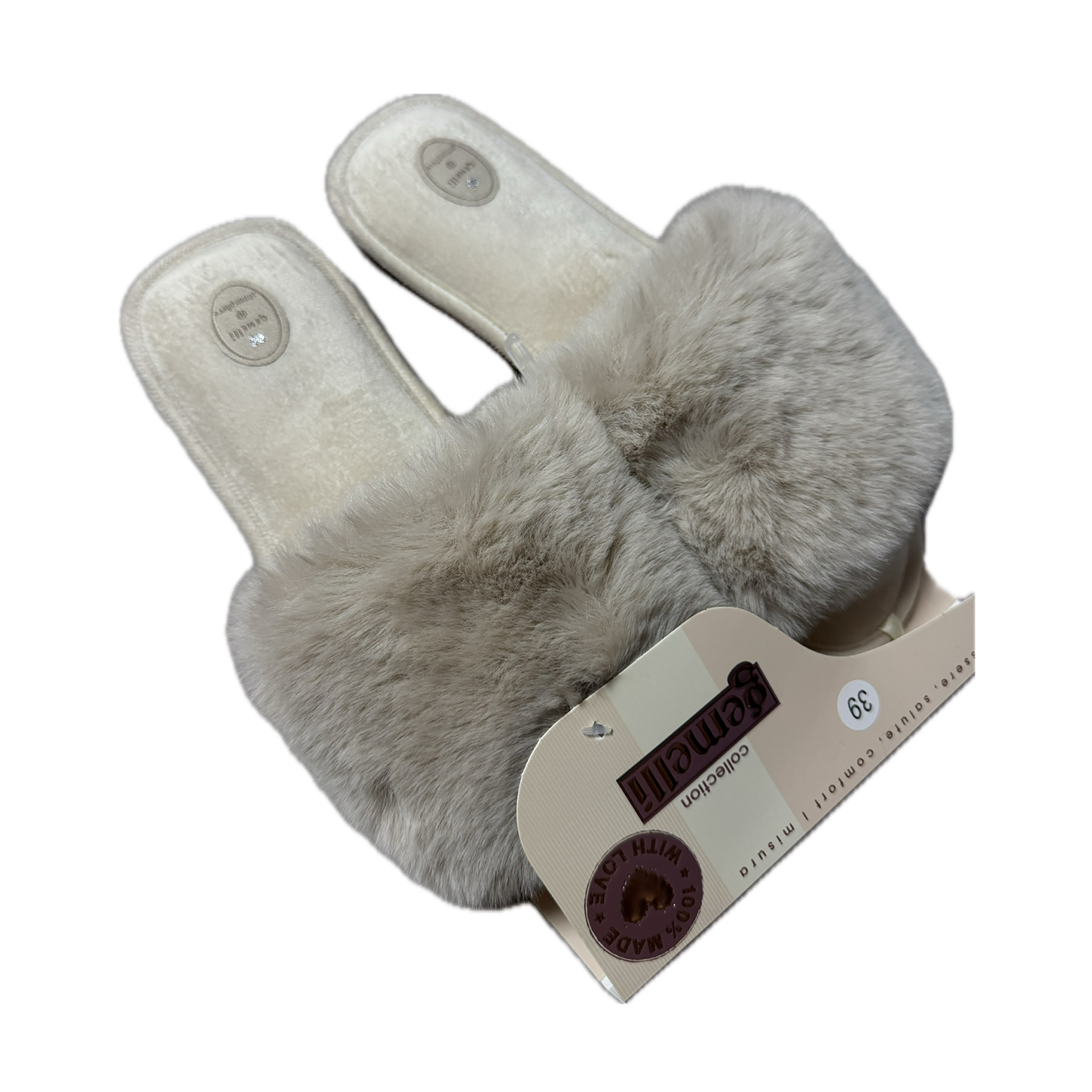 

Жіночі кімнатні капці Gemelli Мілана, відкриті, бежеві, розмір 37