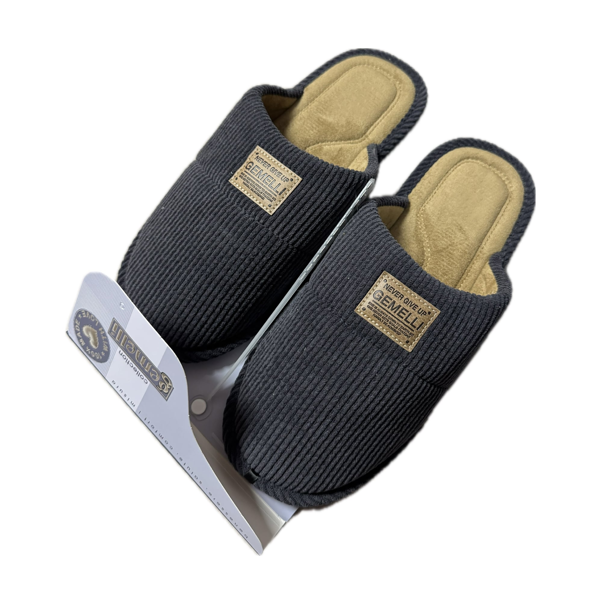 

Чоловічі кімнатні капці Gemelli Крок, закриті, темно-сірі, розмір 42