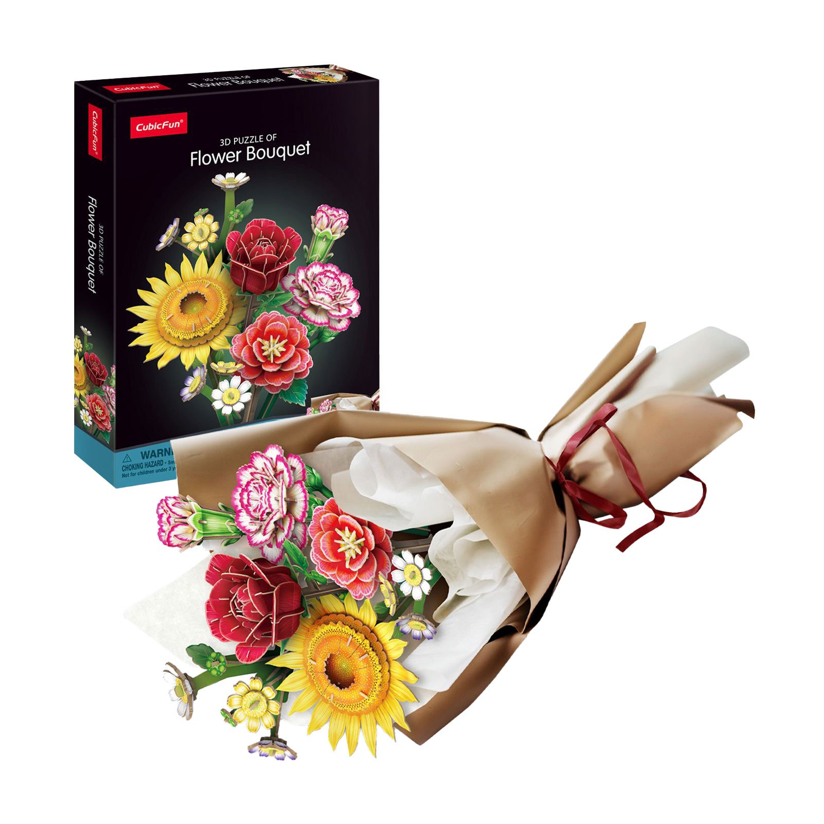 

Тривимірна головоломка-конструктор CubicFun Букет квітів Весняний, від 8 років, 33*14*41 см, 285 деталей (P867h)