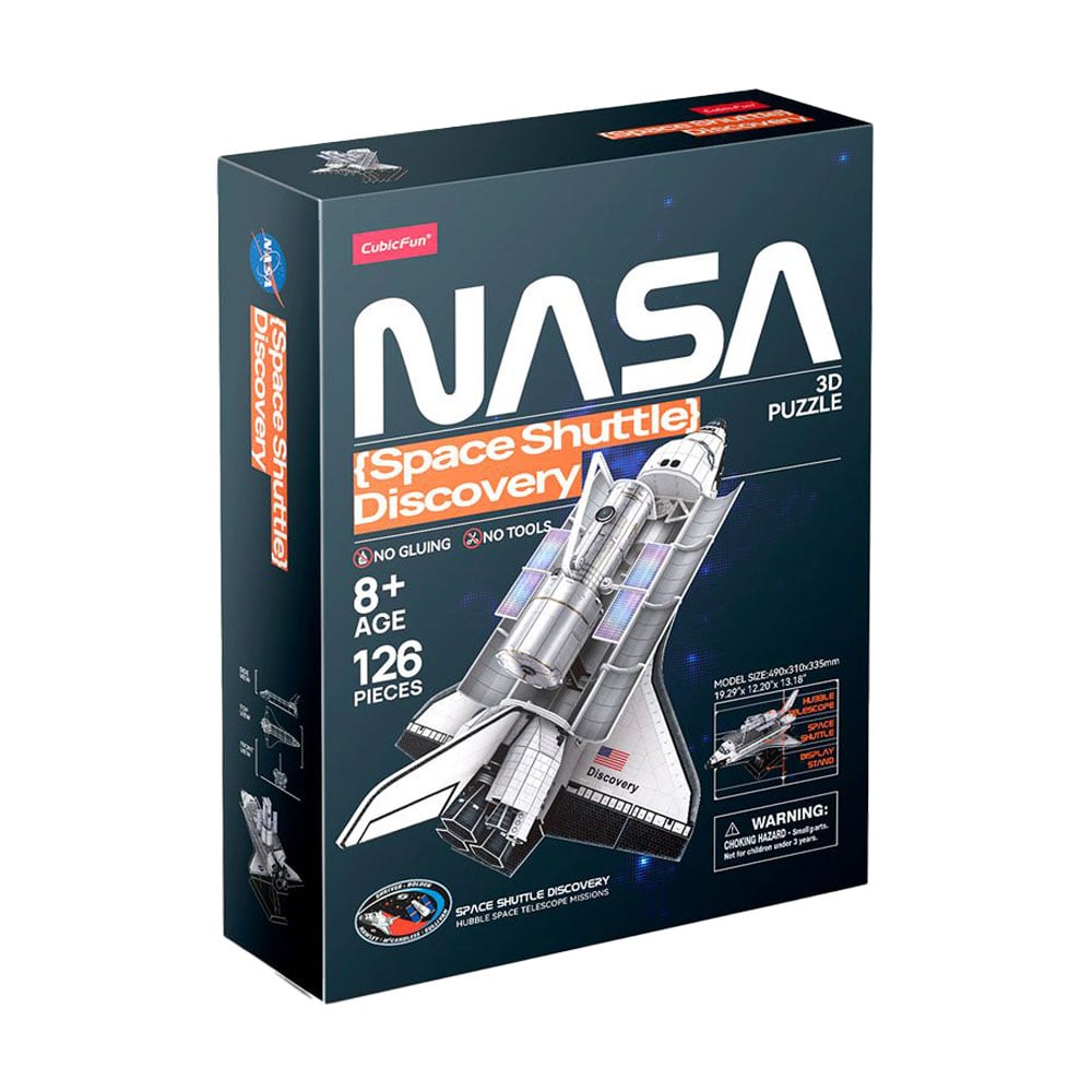 

3D-конструктор CubicFun NASA Космічний шатл Діскавері, від 8 років, 49*31*33.5 см, 126 деталей (DS1057h)