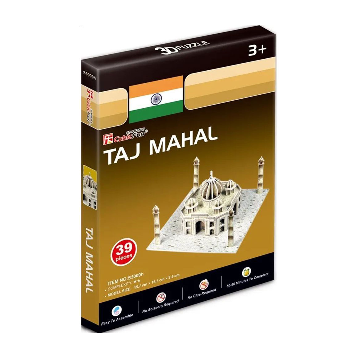 

Тривимірна головоломка-конструктор CubicFun Міні Тадж-Махал, від 3 років, 15.7*15.7*8.5 см, 39 деталей (S3009h)