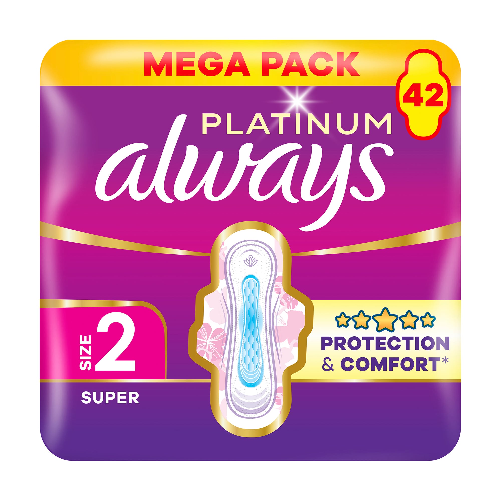 

Гігієнічні прокладки Always Platinum Super, розмір 2, 42 шт