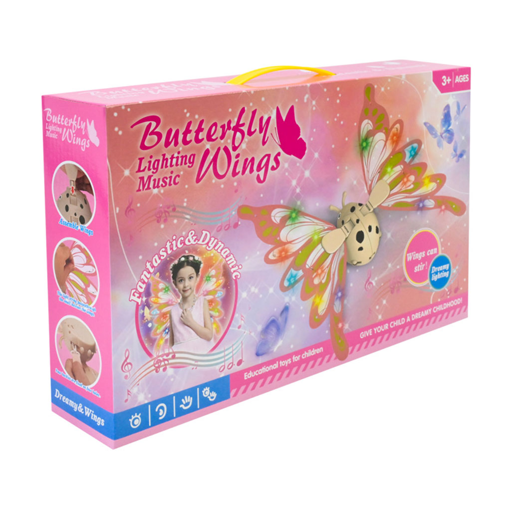 

Дитяча іграшка Shantou Jinxing Крила феї для дівчинки, зі світлом та звуком, у коробці, від 3 років (9933-A)