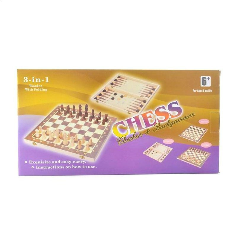 

Дитячий ігровий набір Shantou Jinxing Chess Checkers & Backgammon, від 6 років (3270)