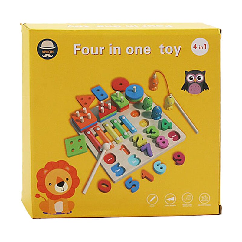 

Дитяча розвивальна іграшка-сортер Shantou Jinxing Four In One Toy, від 3 років (C9404)