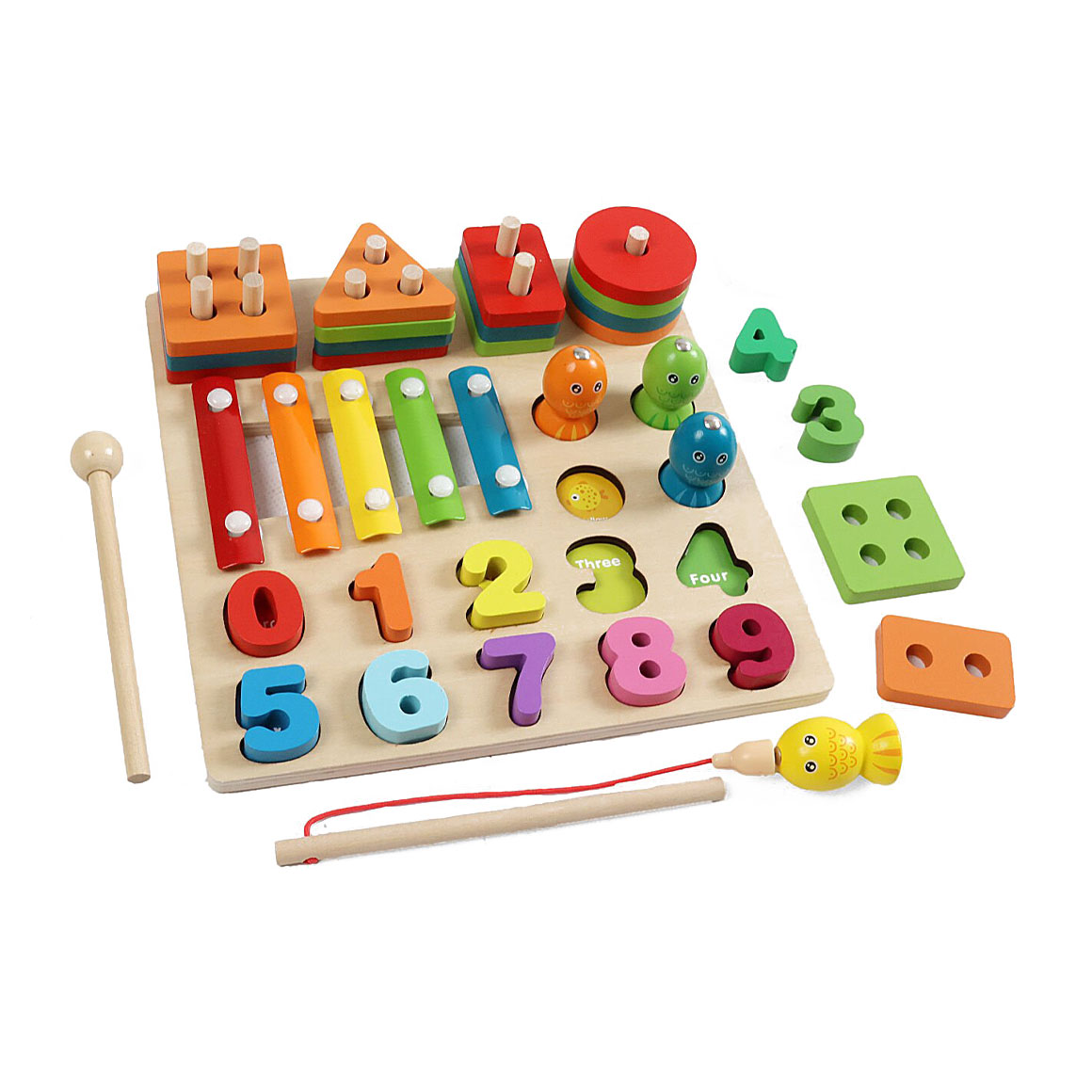 

Дитяча розвивальна іграшка-сортер Shantou Jinxing Four In One Toy, від 3 років (C9404)