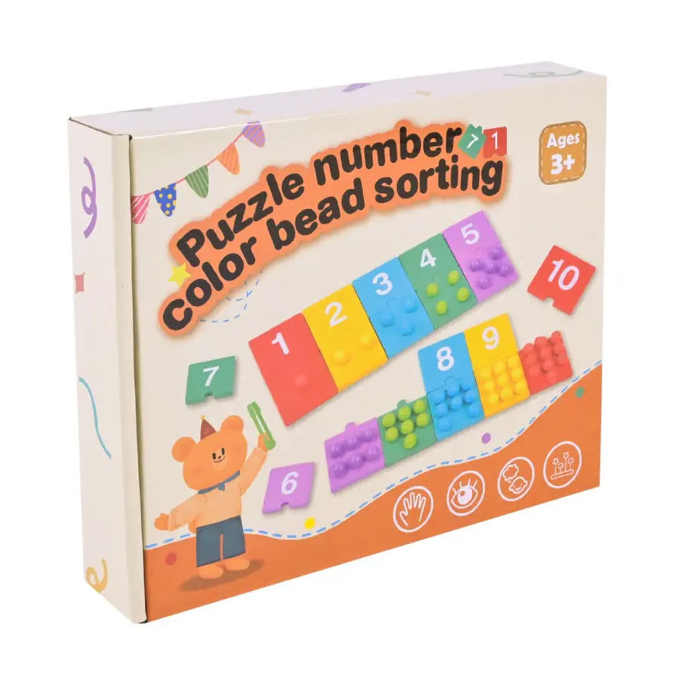 

Дитяча розвивальна іграшка Shantou Jinxing Puzzle Number Color Bead Sorting, від 3 років (C9412)