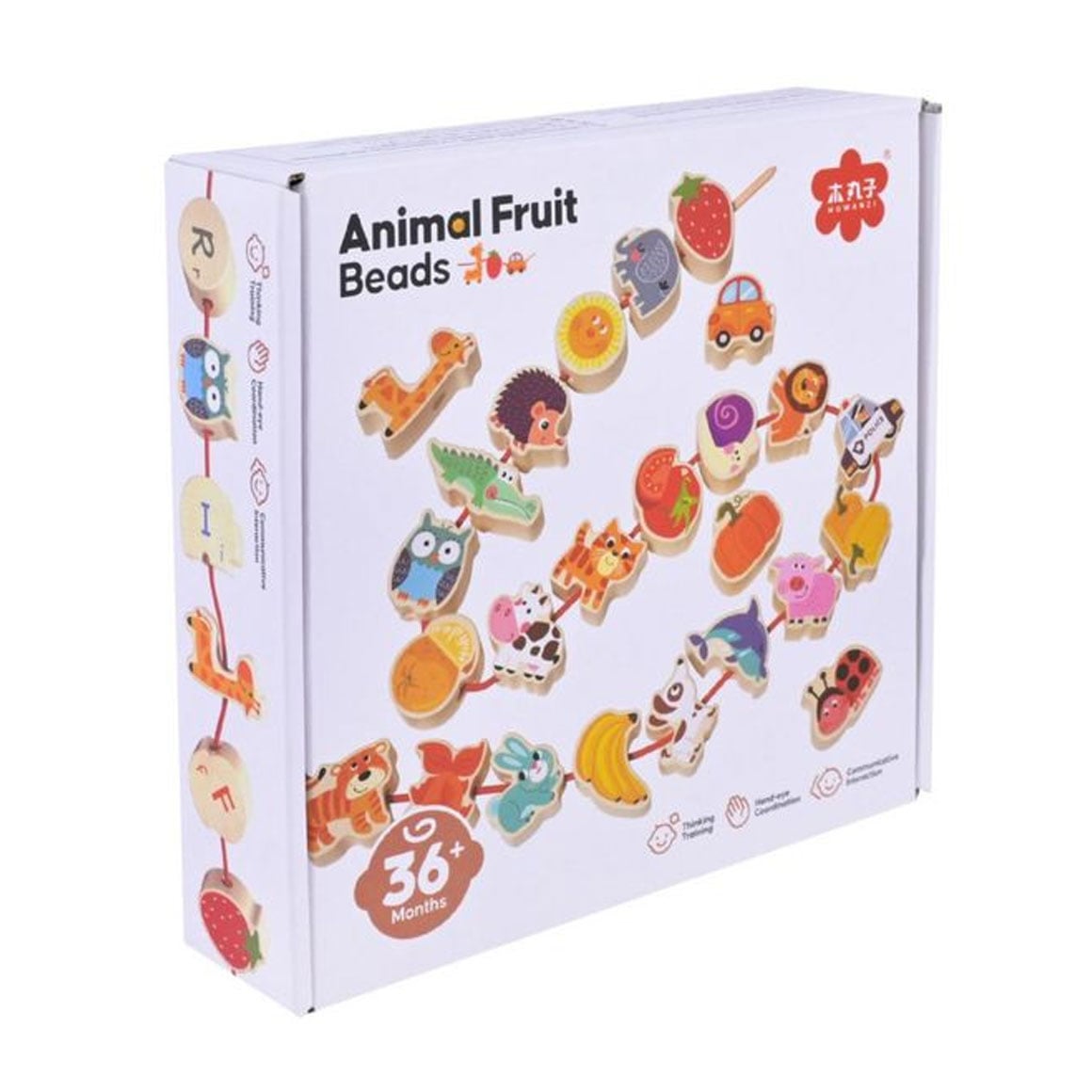 

Дитяча розвиваюча іграшка Shantou Jinxing Animal Fruit Beads, від 3 років (C9429)