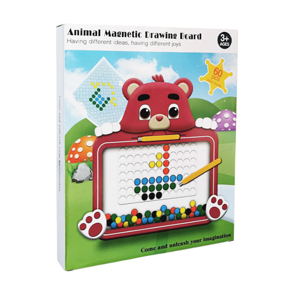 

Іграшка мозаїка-магнітна Shantou Jinxing Animal Magnetic Drawing Board Ведмедик, від 3 років, 29*27*3 см (W6502)