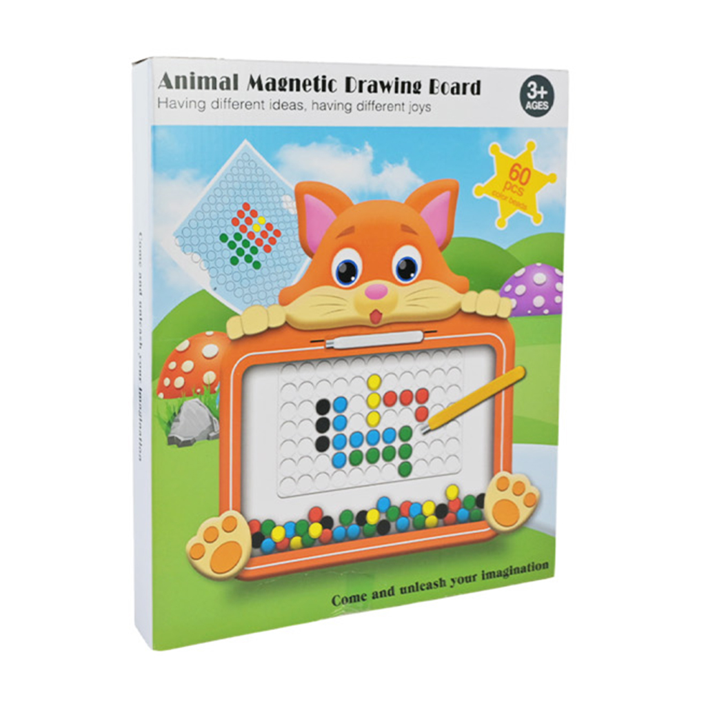

Іграшка мозаїка-магнітна Shantou Jinxing Animal Magnetic Drawing Board Котик, від 3 років, 29*27*3 см (W6505)