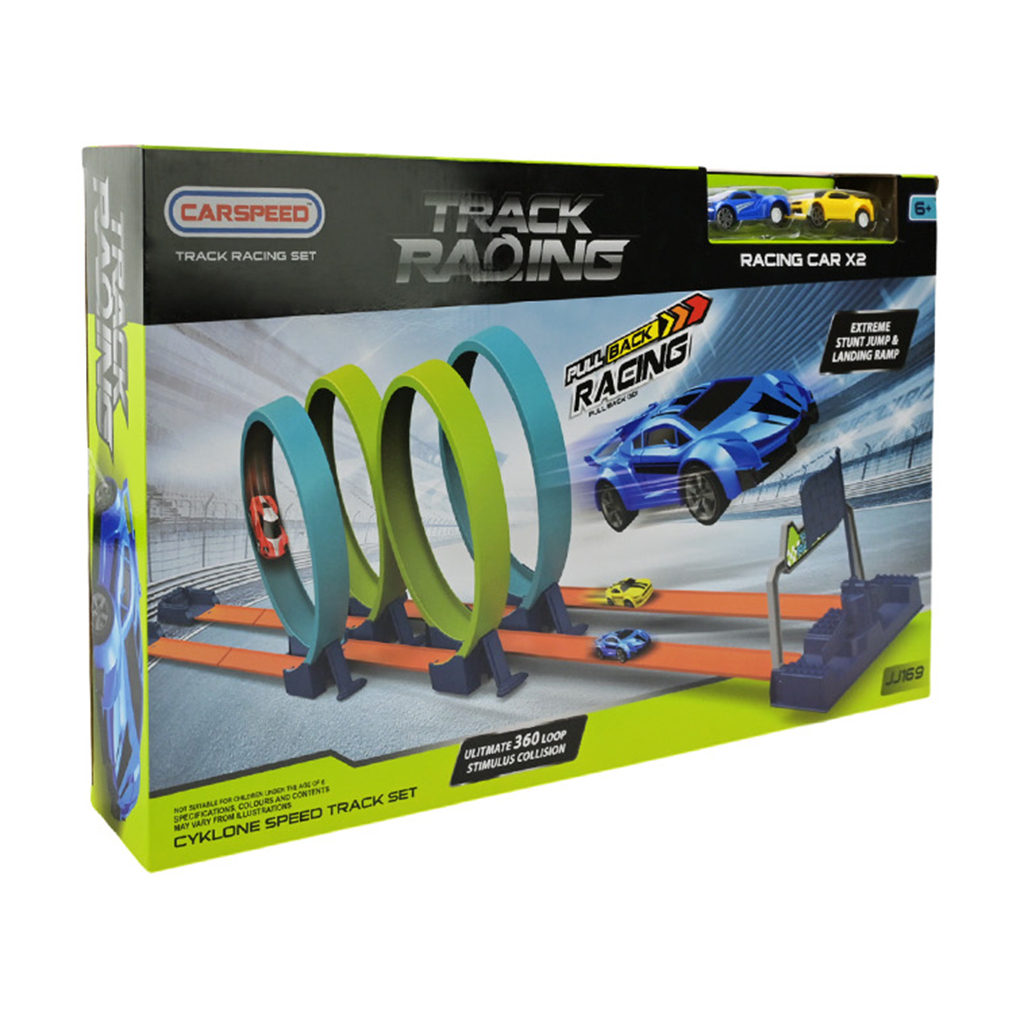 

Іграшка трек Shantou Jinxing Track Racing 2 машинки, світло, звук, від 6 років, 50.5*30.5*7 см (JJ169)