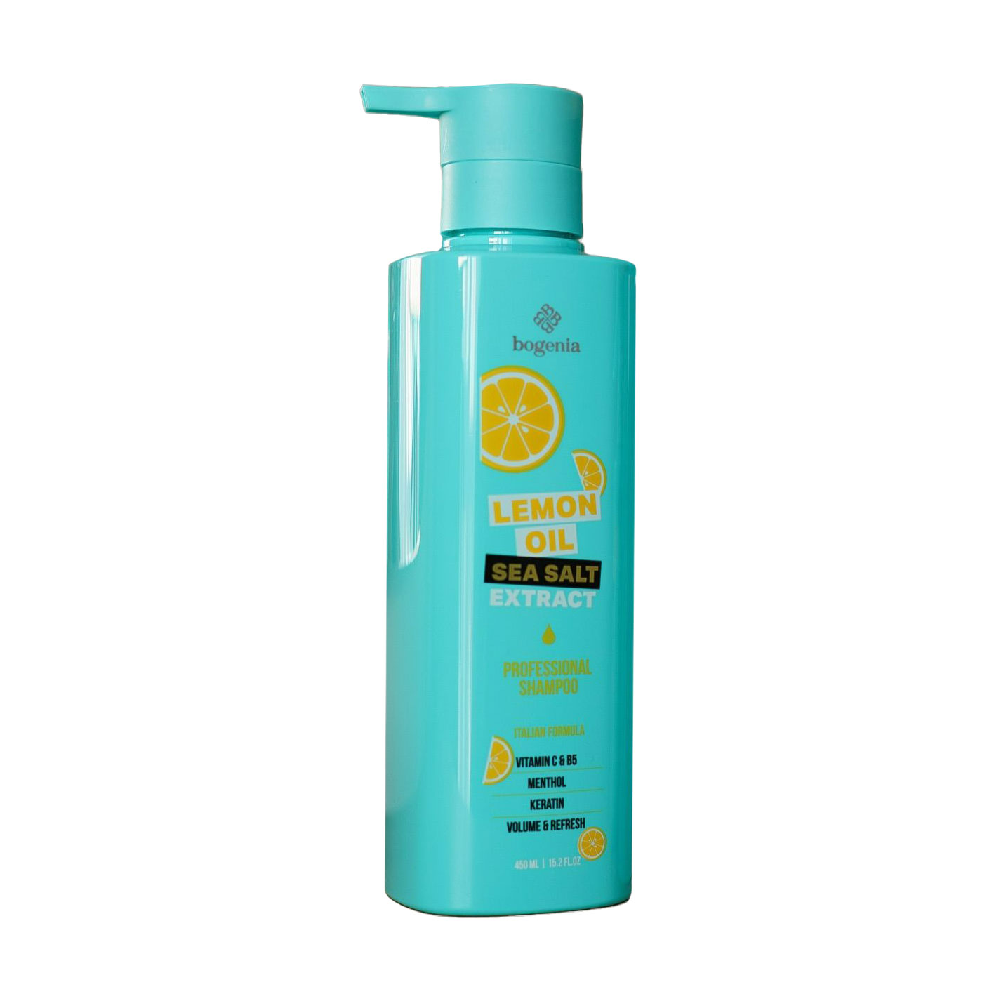 

Шампунь для волосся Bogenia Lemon Oil Sea Salt Extract Professional Shampoo, 450 мл