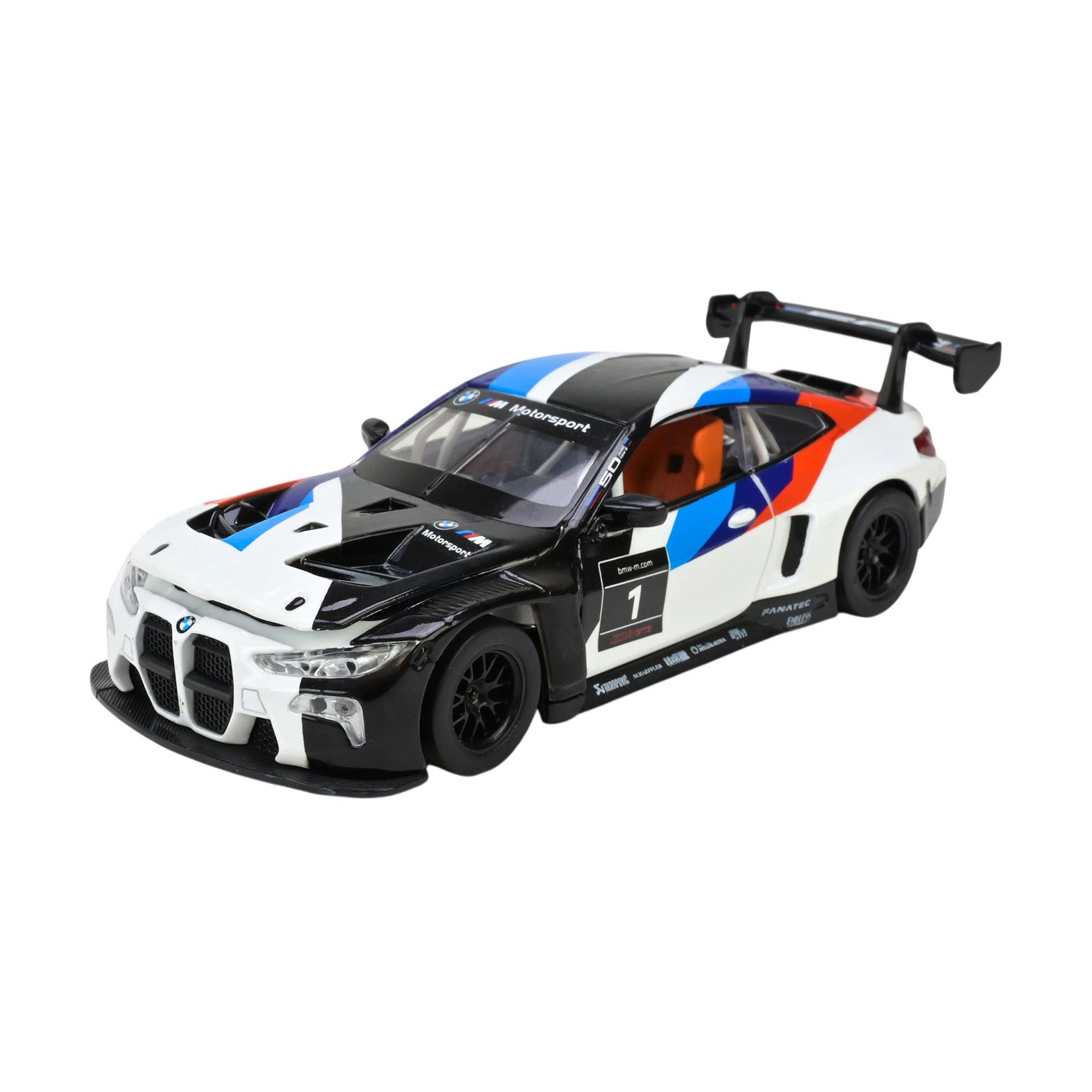 

Автомодель Автопром BMW M4 GT3, 1:32, зі світлом та звуком, у коробці, від 3 років, 16*6*4 см (68715AW)