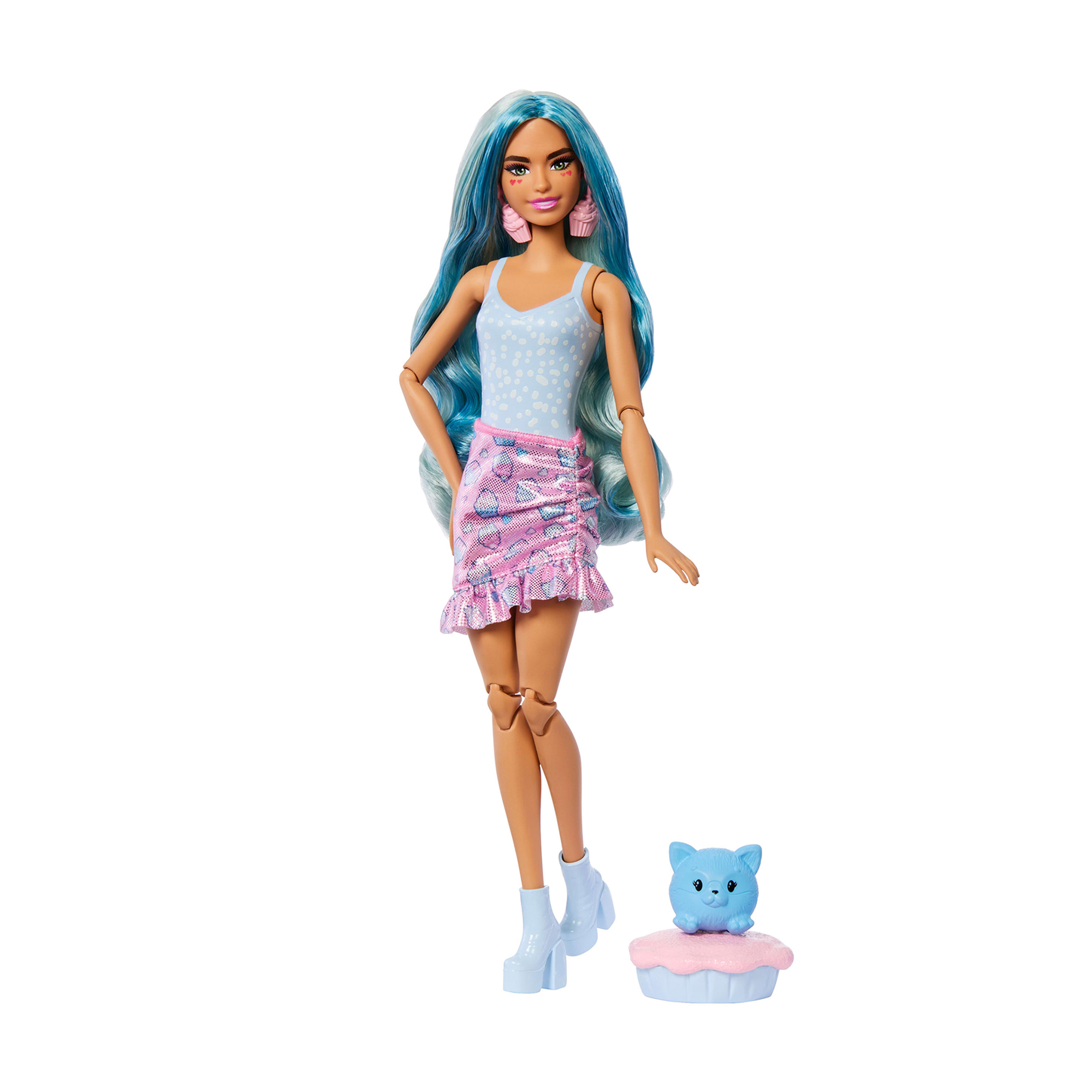 

Лялька-сюрприз Barbie Pop Reveal Улюблені солодощі Блакитний мілкшейк, з аксесуарами, від 3 років, 29 см (JFY61)