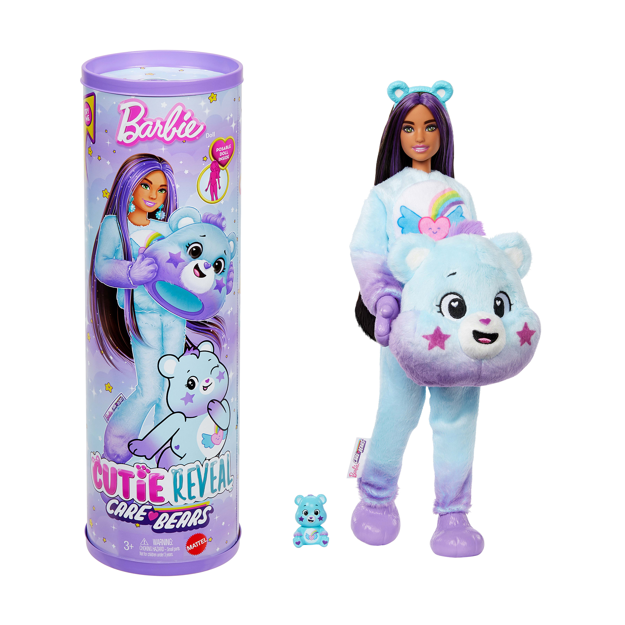 

Лялька Barbie Cutie Reveal Care Bears: Нова хвиля Ведмедик Мрійник, від 3 років, 29 см (JFV61)