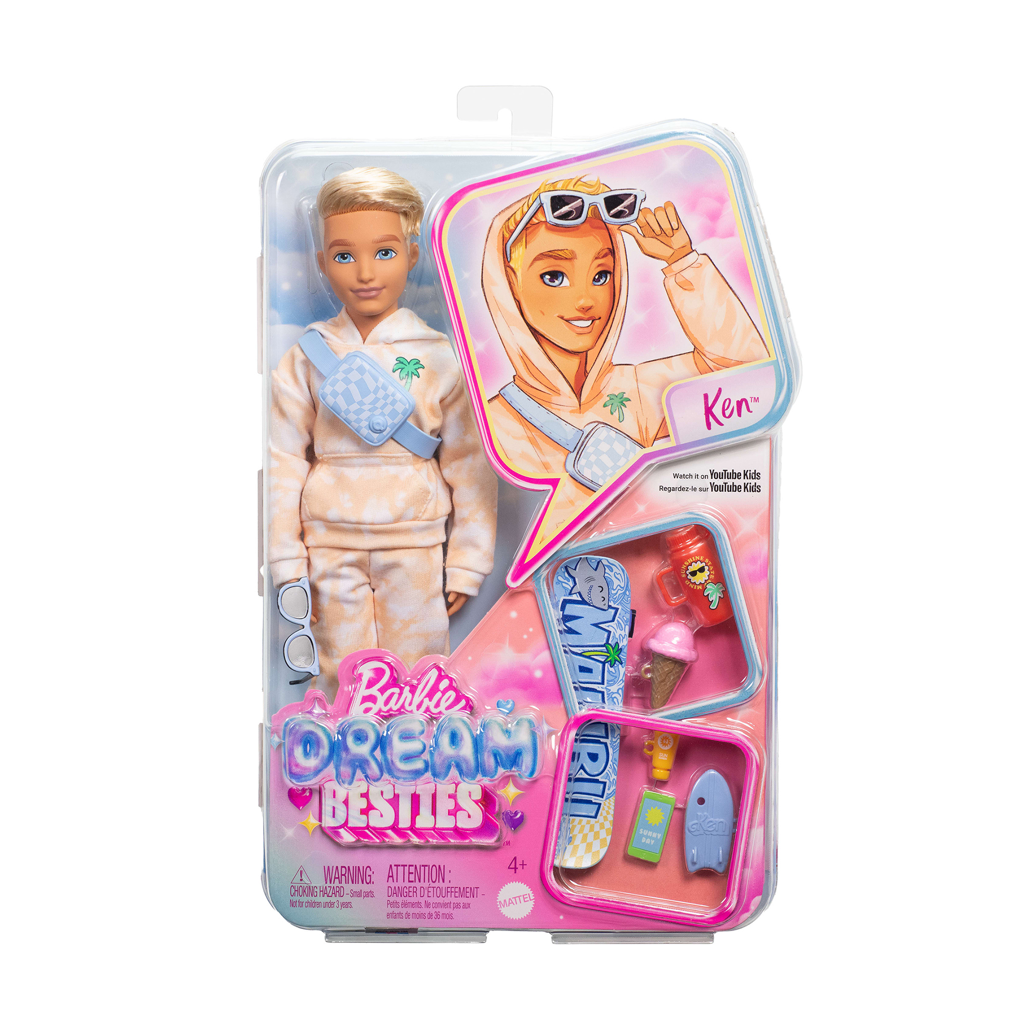 

Лялька Barbie Dream Besties Кен, з аксесуарами, від 4 років, 29 см (JDD75)