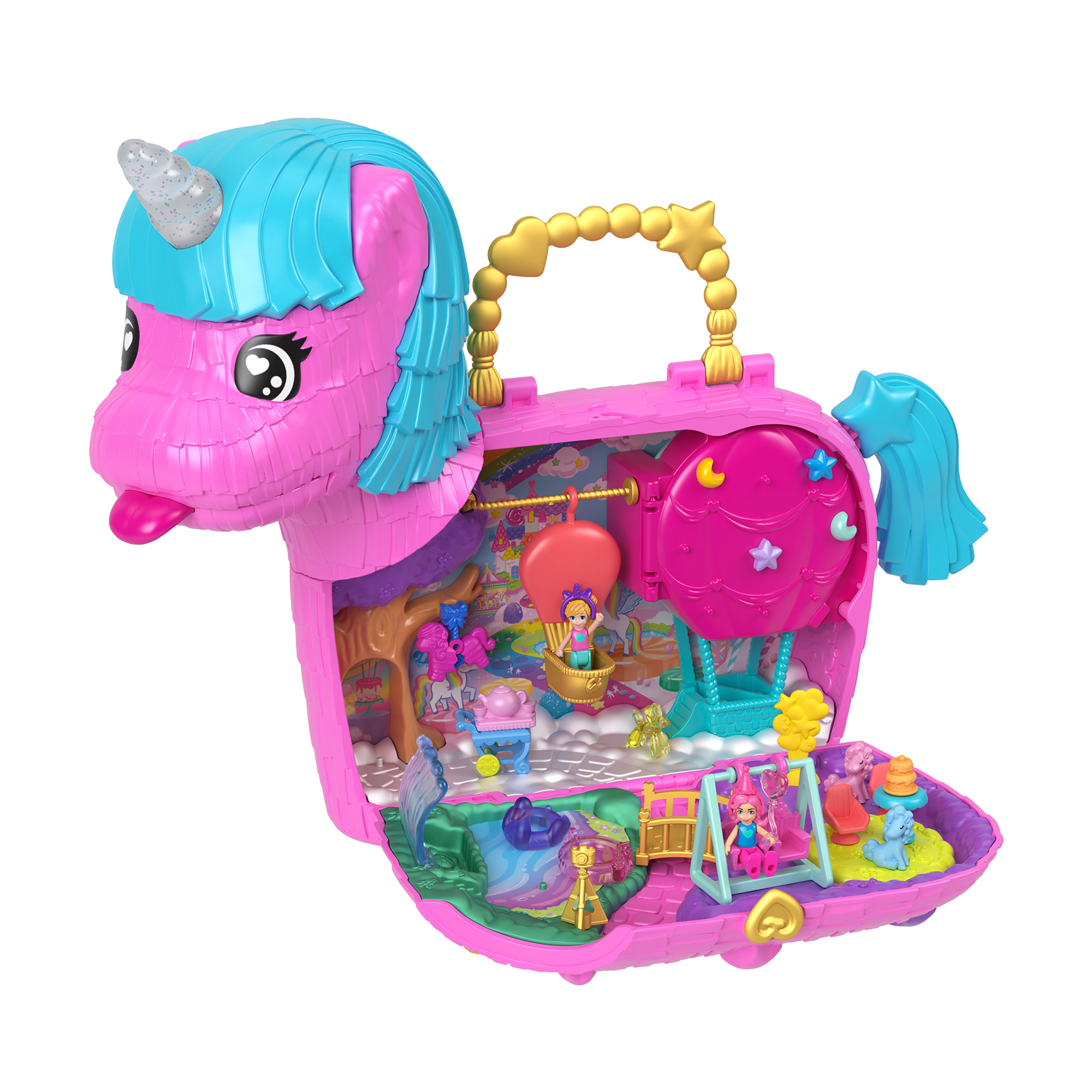 

Ігровий набір Polly Pocket Святкова вечірка єдинорогів, 25 сюрпризів, від 4 років, 30.7*30.7*11.7 см (HYD96)